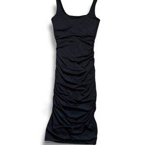 Sofia Jeans by Sofia Vergara Elegant Black Ruched Dress